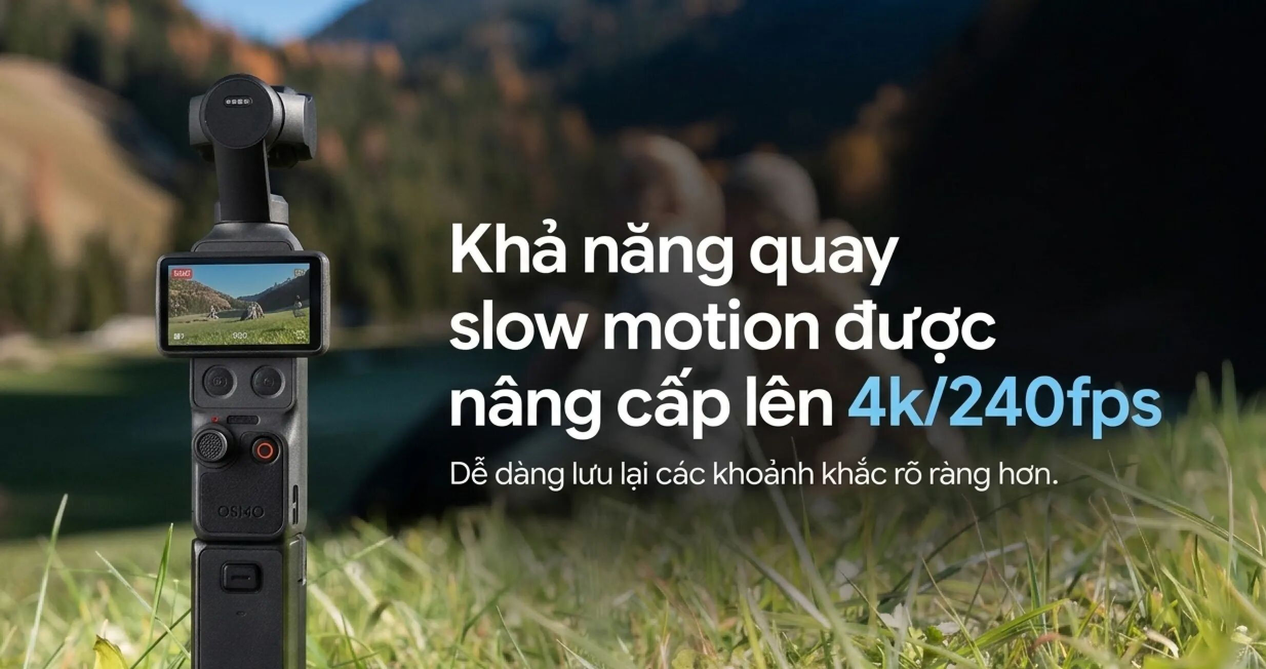 Chi tiết DJI Osmo Pocket 4 với thiết kế nhỏ gọn, tiêu cự ống kính tương đương 20 mm, mang lại trải nghiệm quay phim chuyên nghiệp.