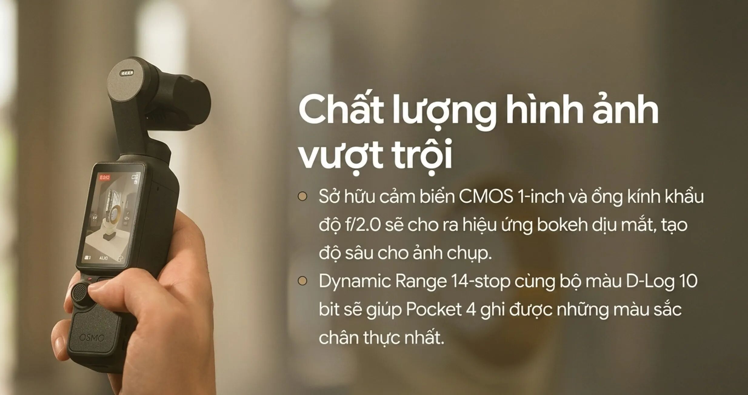 Chi tiết DJI Osmo Pocket 4 với khả năng quay phim ban đêm với ISO tối đa 25600, mang lại trải nghiệm quay phim chuyên nghiệp.