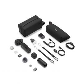 Hình ảnh cận cảnh DJI Osmo Pocket 4P Standard Combo với thiết kế nhỏ gọn, ống kính góc rộng và màn hình cảm ứng sắc nét.