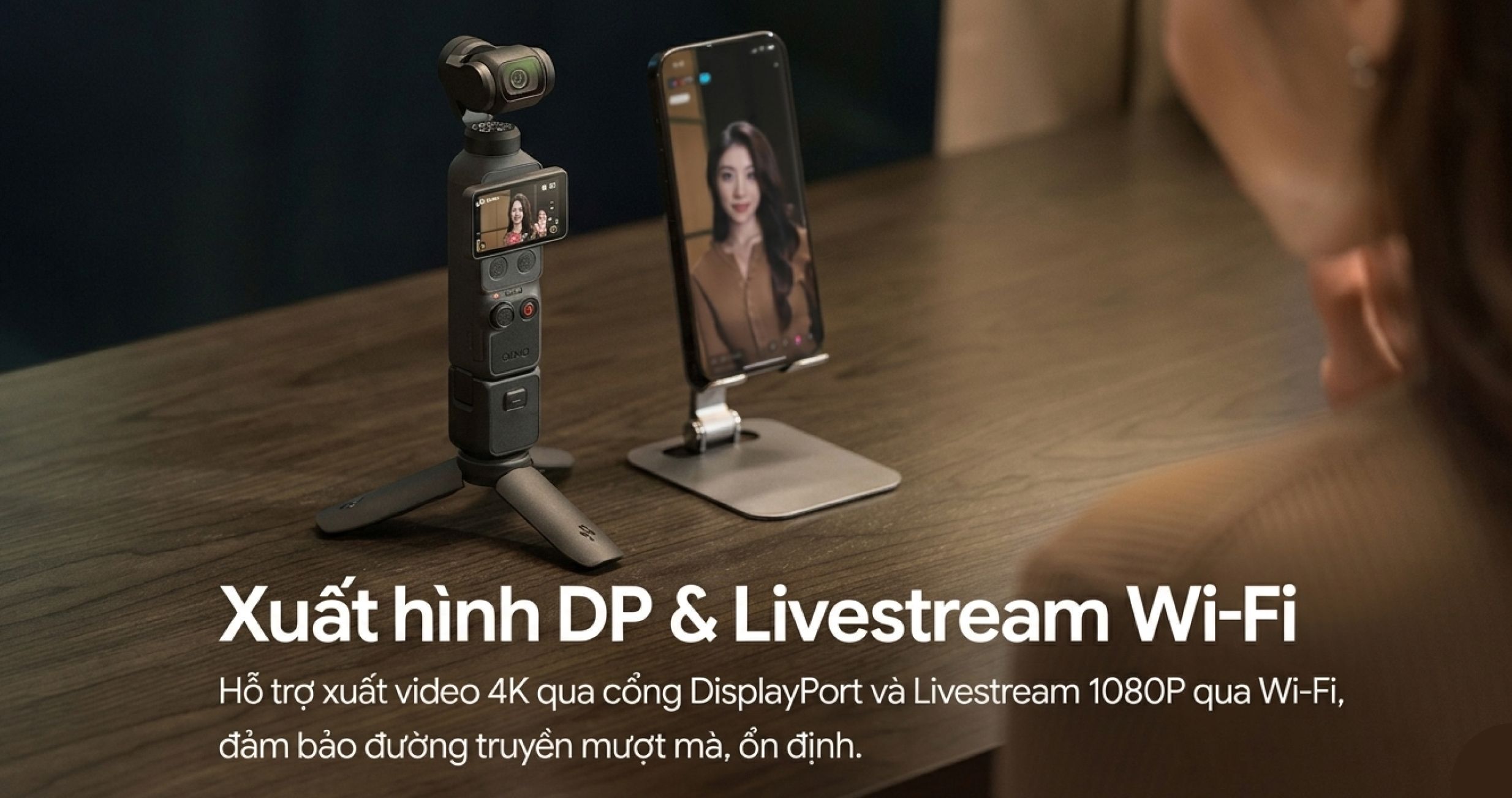 Chi tiết DJI Osmo Pocket 4 với gimbal cơ 3 trục chống rung hiệu quả, mang lại trải nghiệm quay phim chuyên nghiệp.