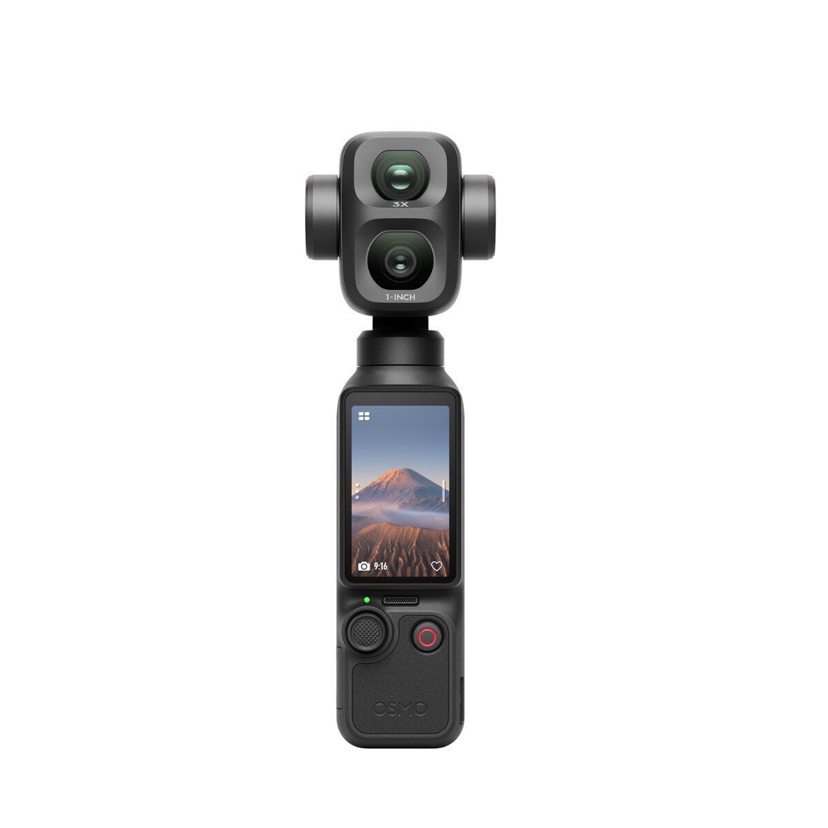 Khám phá ống kính kép của DJI Osmo Pocket 4P, mang lại sự linh hoạt cho cả chụp ảnh và quay phim với tiêu cự 20mm (f/2.0) và 60mm (f/1.8).